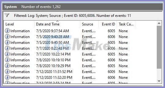 Picture 6 of How to view Windows 10 computer startup and shutdown history
