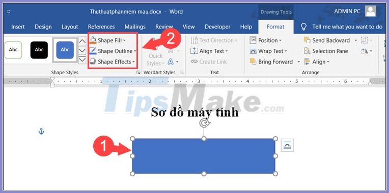 How to write text on drawings in Word is very easy - TipsMake.com