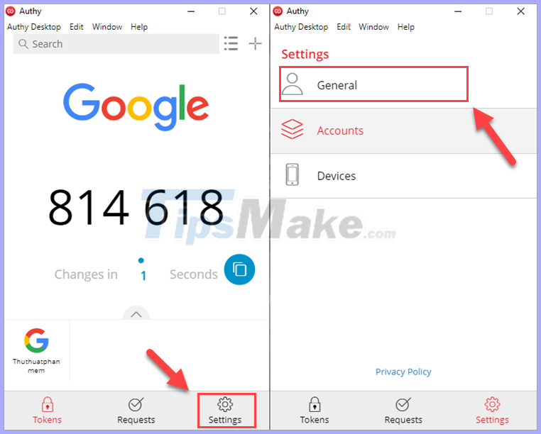 Instructions for installing and using Authy Picture 13