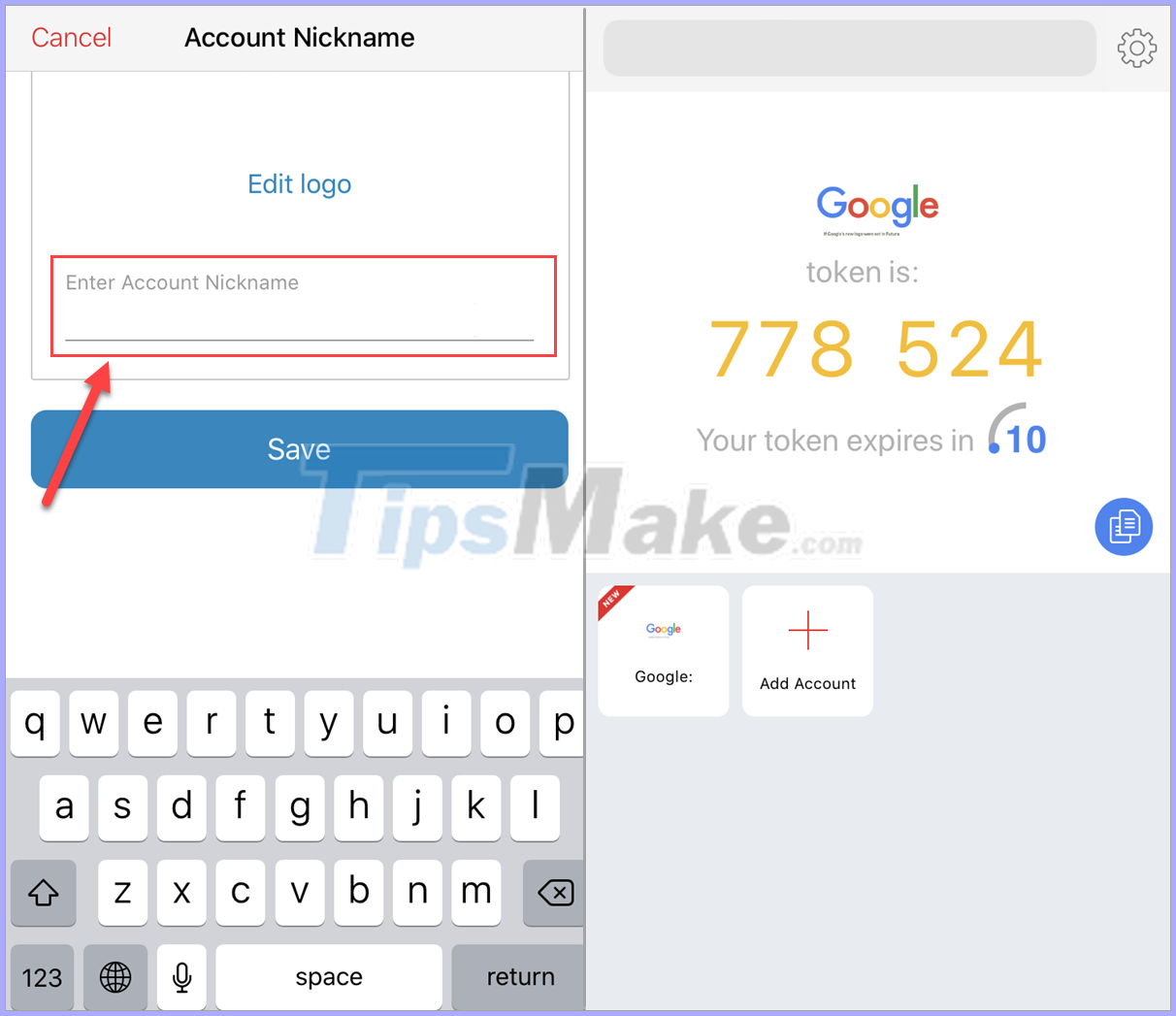Instructions for installing and using Authy Picture 4