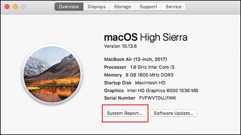 Instructions on how to check the configuration of a Macbook computer Picture 6