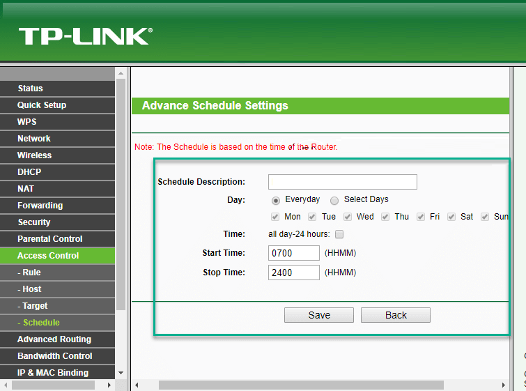 Instructions on how to schedule ON / OFF Wi-Fi network for Modem, Router Picture 3