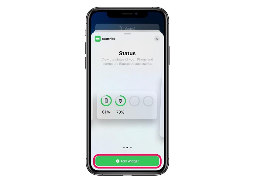 Instructions to change the detailed battery capacity widget on iOS 14 Picture 9