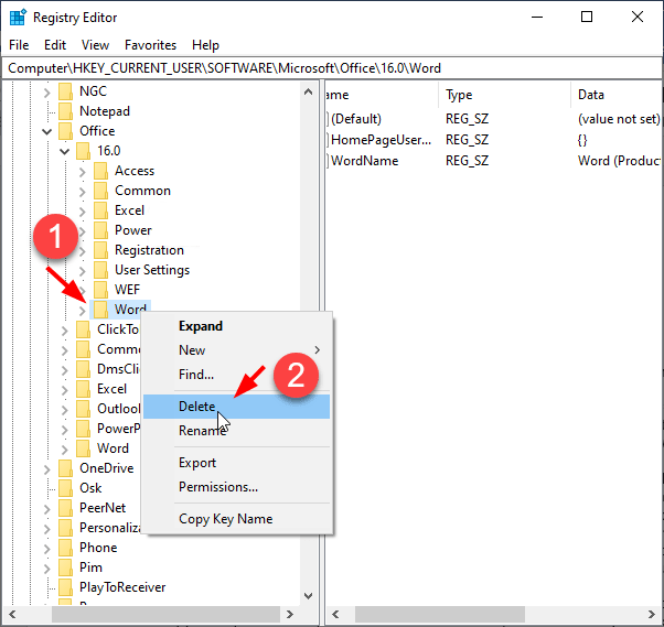 restore the normal template in word for mac 2016