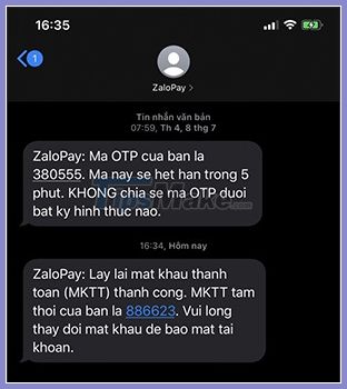 Instructions to retrieve password Zalo Pay Picture 6