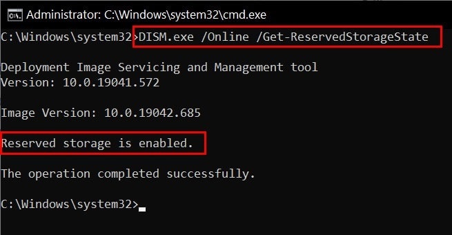 Instructions to turn off the Reserved Storage feature on Windows 10 Picture 11