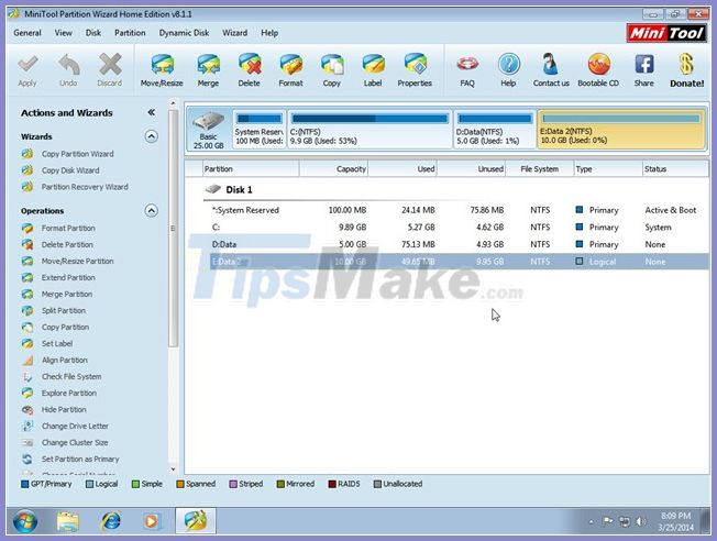 Minitool Partition Wizard - Redistribute hard drive with Minitool Partition Wizard Picture 24