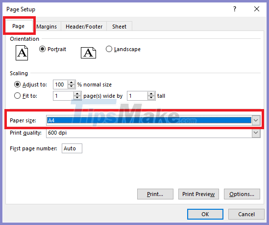 Show you how to align the printed Excel file with A4 paper Picture 6