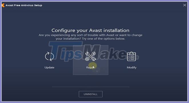 avast ui not working