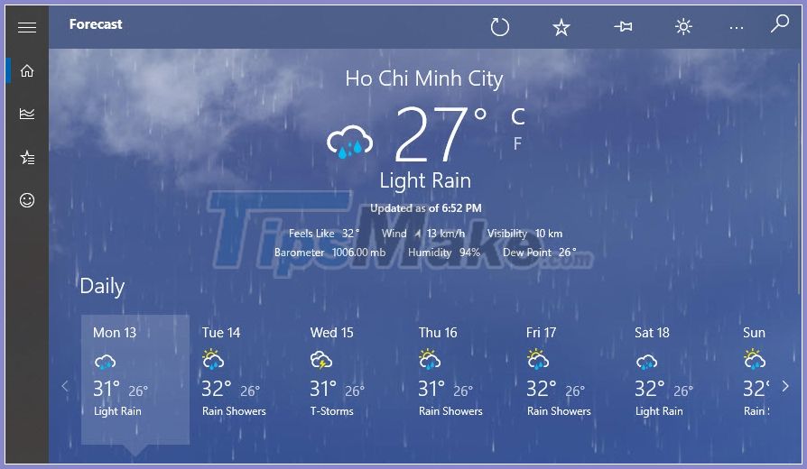 images 9 of View weather forecast on Windows 10 computer