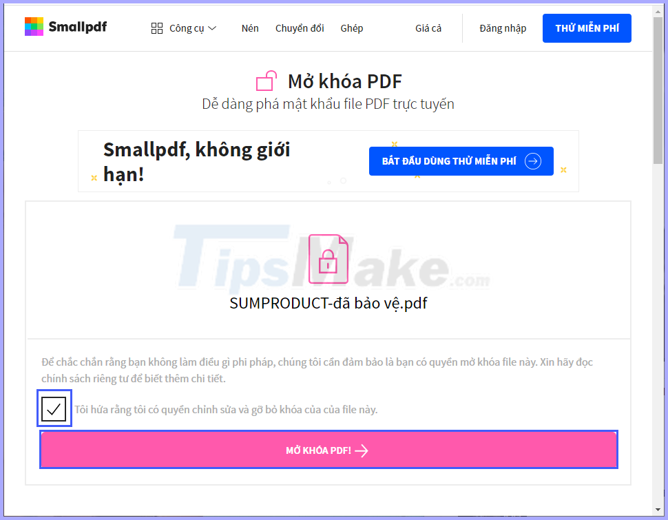 Ways to break passwords, remove passwords of PDF files most effectively Picture 8