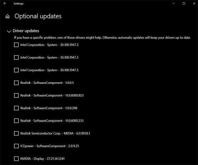 Windows 10 now allows users to update drivers for more devices through Windows Updates Picture 1