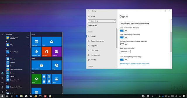 How to show scrollbar in apps in Windows 10