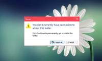 Fixed 'Permission to access this folder' error when accessing a folder in Windows 10