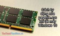 How to automatically delete Pagefile.sys on shutdown in Windows 10