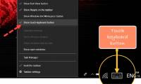 How to hide / show virtual keyboard button in Taskbar on Windows 10