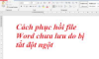 How to recover unsaved Word files due to sudden shutdown