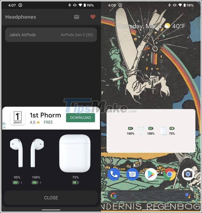 5 ways to check the battery of AirPods, AirPods Pro, and AirPods Max Picture 4
