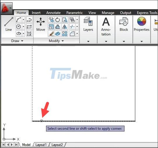 Cornering steps in AutoCAD trong Picture 21