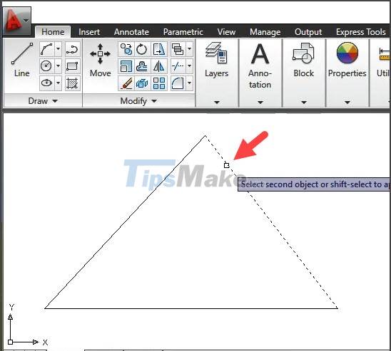 Cornering steps in AutoCAD trong Picture 6