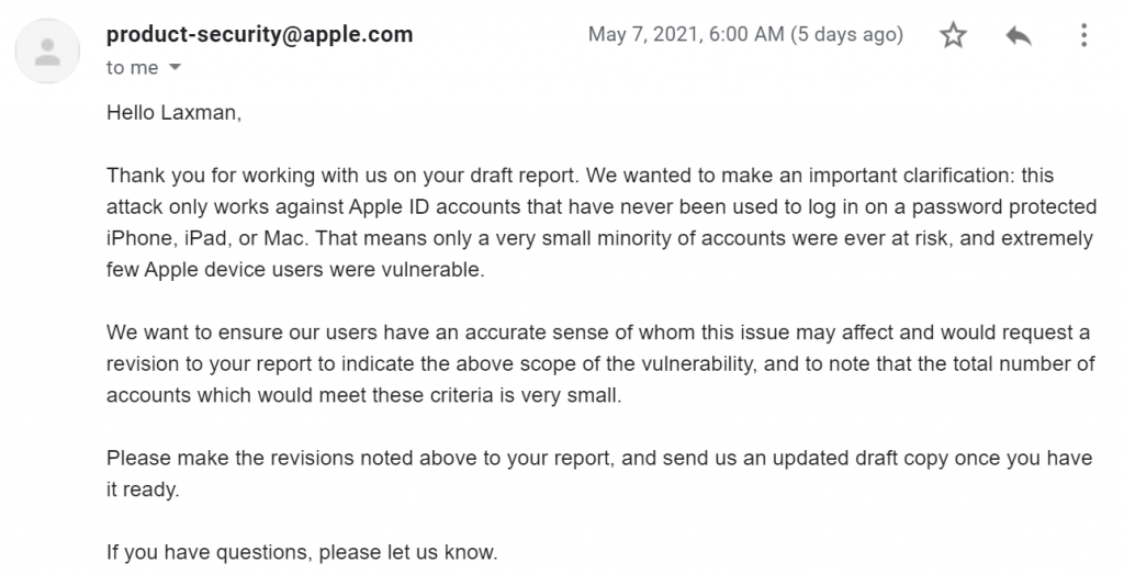 Figured out how to take over iCloud, but Apple's behavior made this hacker depressed and gave up the whole 18,000 USD in bounty Picture 8