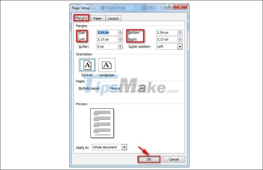 How to align in Office Word standard paper size Picture 9