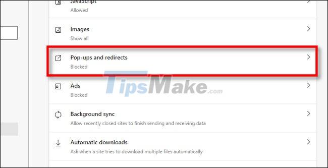 How to allow Pop-Up window to be displayed in Microsoft Edge Picture 5