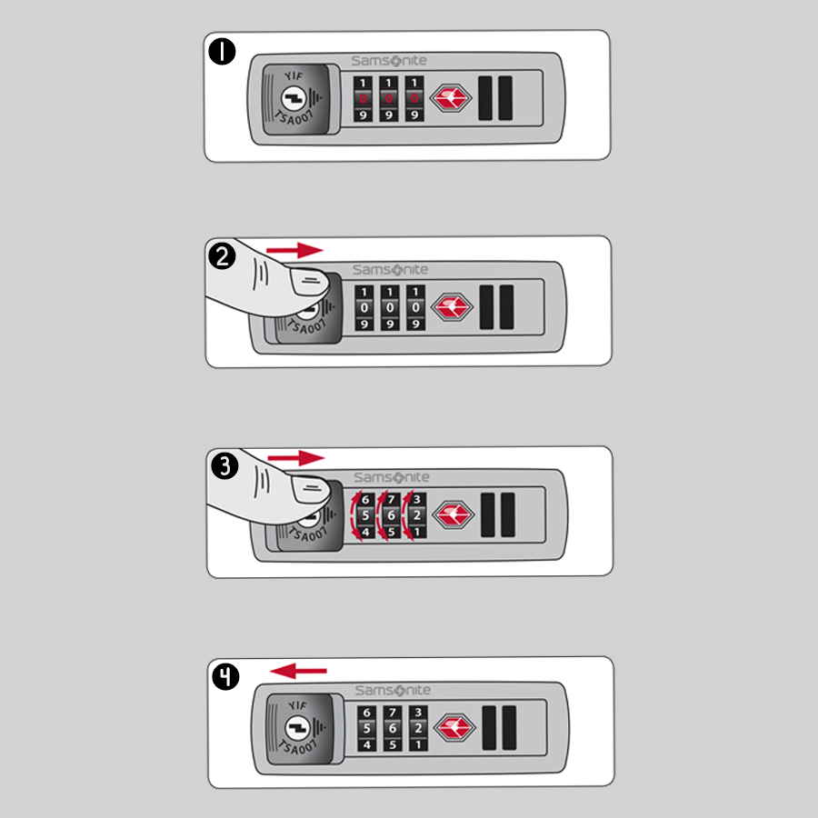 How to change a travel suitcase password with a numeric lock