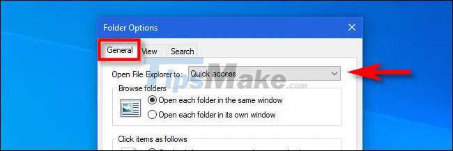 How to change the default opening location of File Explorer on Windows 10 Picture 2