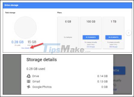 How to check the remaining storage space in Google account Picture 1