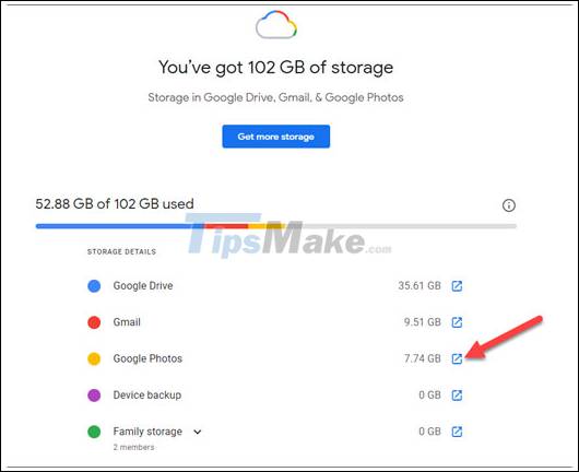 How to check the remaining storage space in Google account Picture 2