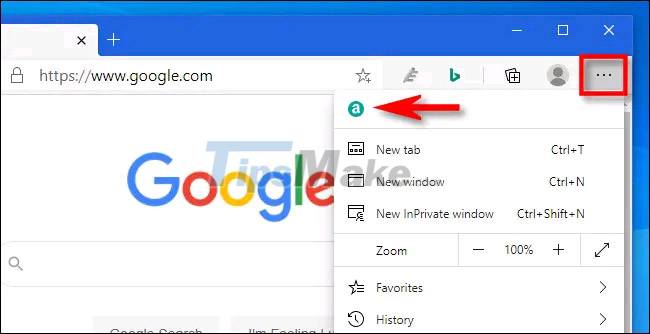 How to choose an extension that appears on the Microsoft Edge toolbar ...