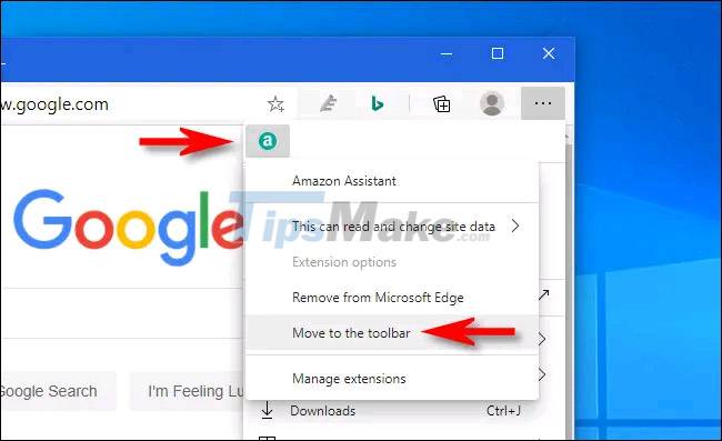 How to choose an extension that appears on the Microsoft Edge toolbar Picture 4