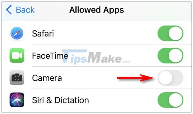 How to disable the camera on iPhone or iPad Picture 6