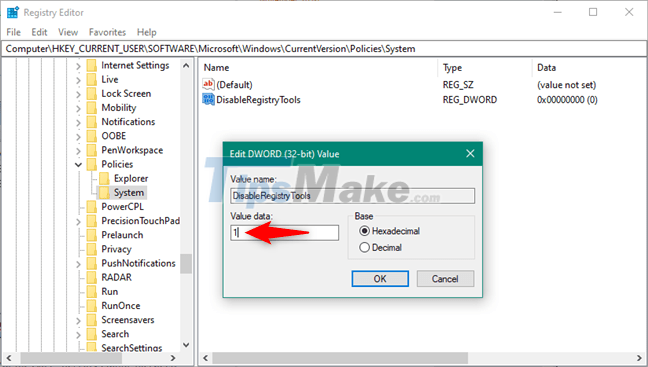 How to disable Windows Registry on Windows 10 Picture 7