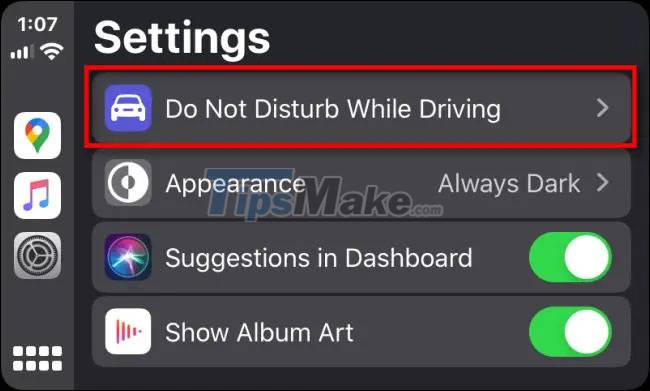How to enable 'Do not disturb while driving' mode in Apple CarPlay Picture 3