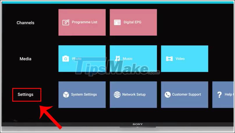 How to factory reset on a Sony Smart TV Picture 2