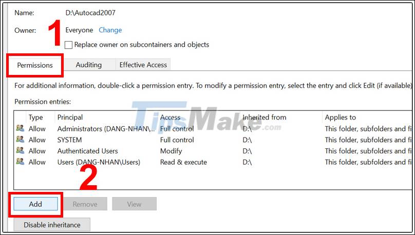 you need permission to perform this action windows 7 error