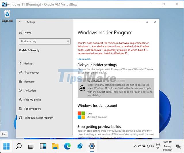 How To Get Windows 11 Dev Builds In Case Your PC Doesn't Meet The ...