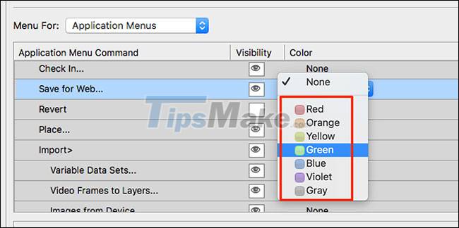 How to hide - show menu items in Adobe Photoshop Picture 4