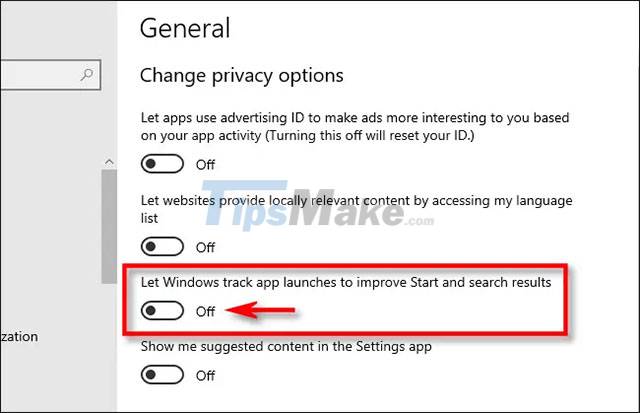 How to hide the list of most used applications in Windows 10 Start menu Picture 6