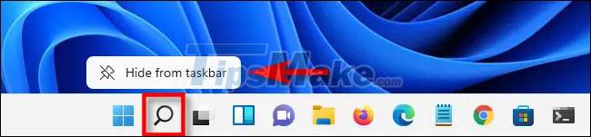 How to hide the search button on the Windows 11 taskbar Picture 1