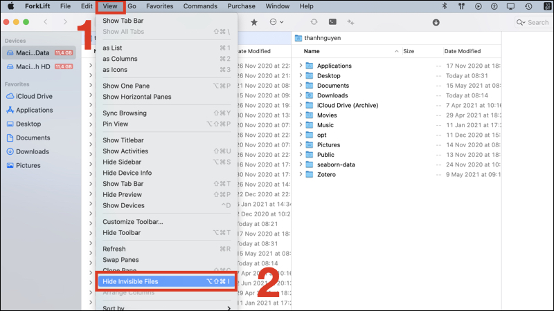 How to hide, view hidden files on MacBook Picture 6