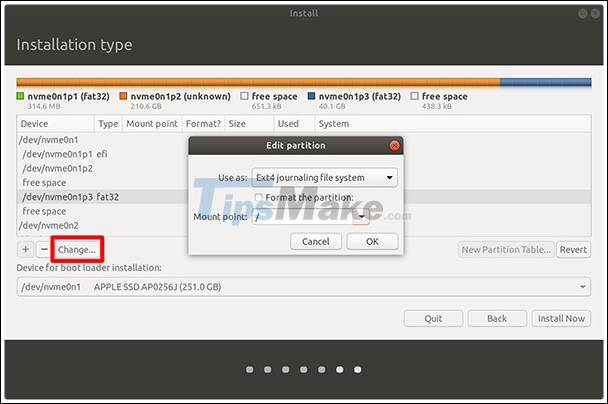 how much room to install linux on mac