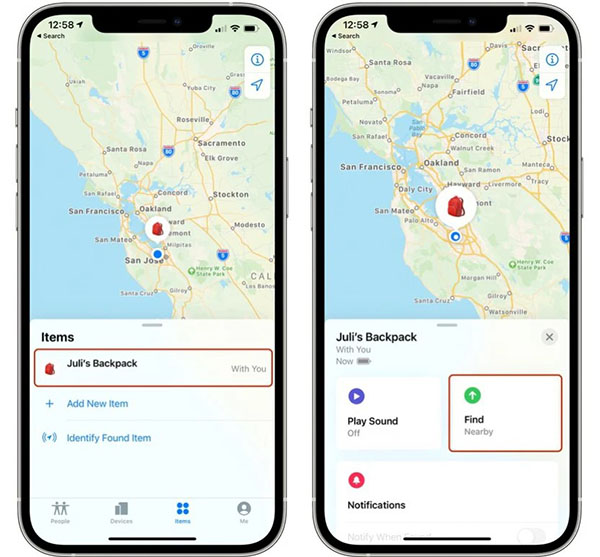 How to locate AirTag correctly on iPhone 11 and iPhone 12 Picture 1