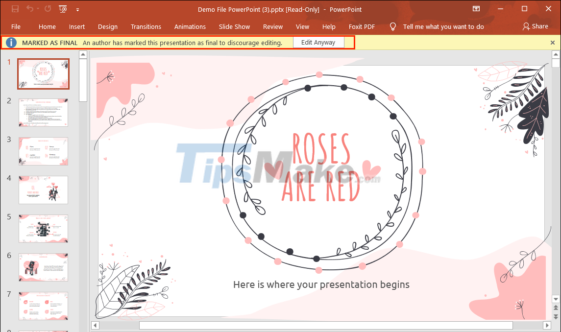 How to lock, not edit PowerPoint files Picture 9