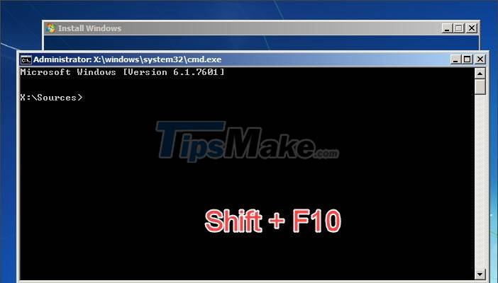 How to open Command Prompt during Windows installation - TipsMake.com