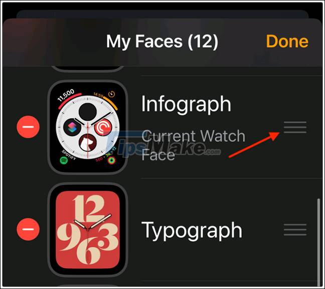 How to rearrange the order of the watch faces on Apple Watch Picture 9