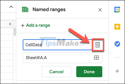 How to rename, name rows or columns in Google Sheet Picture 6