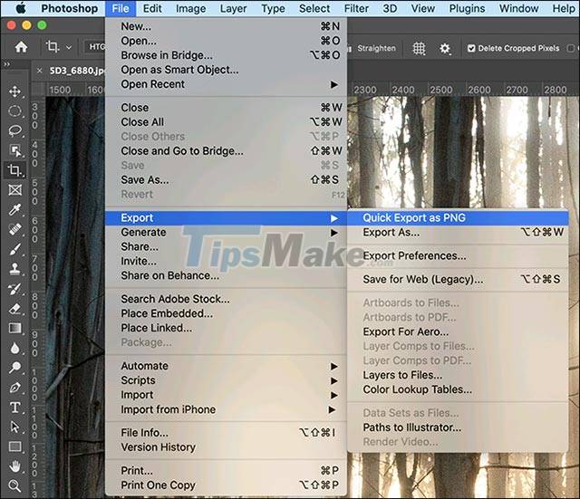 How to set up and use the Quick Export feature in Photoshop Picture 1